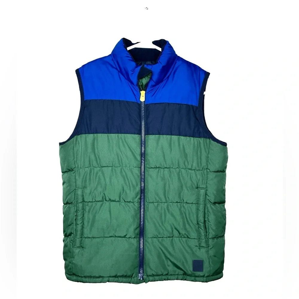 Gap Green Blue Kids Color Black Puffer Vest